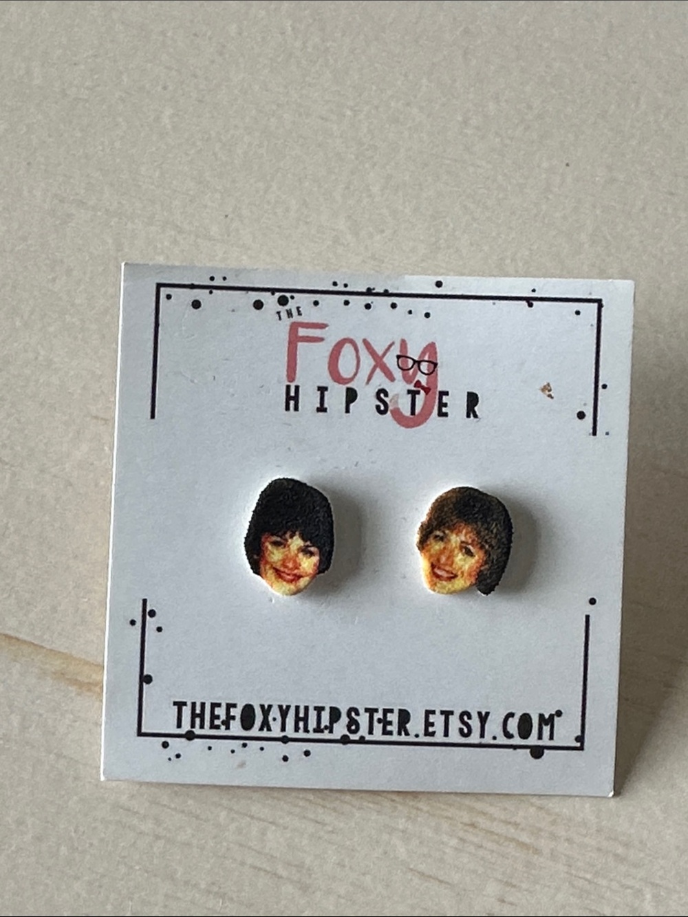Laverne & Shirley Stud Earrings - Brown/Black